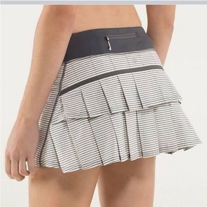 Lululemon Pace Setter Skirt, hyper stripe angel wing/soot light